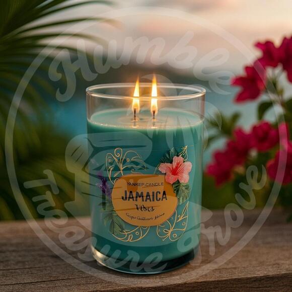 Yankee Candle Other - Yankee Candle Jamaica Vibes 20 oz Carefree Caribbean Emerald Palms, Rhubarb
